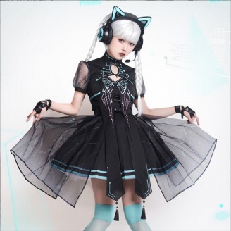 Butterfly Ember Egirl Lolita Outfit by YingLuoFu (UN44)